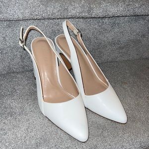 Like New White Chunky Heels